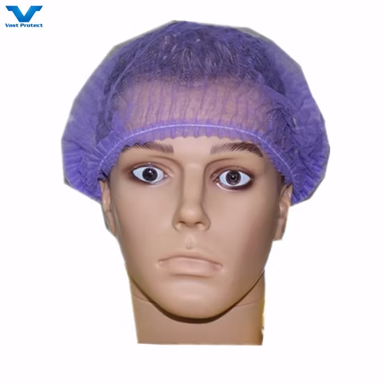 Gorra no tejida desechable Mob/Clip/Bouffant PP10GSM/12GSM con elástico doble/simple