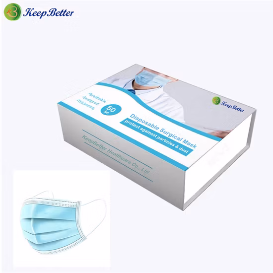 Mascarilla desechable plana de 3 capas no