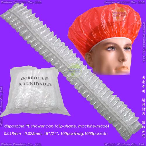 Gorra Bouffant quirúrgica no tejida desechable, tapa con clip