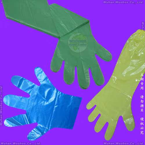 Plástico/Poli/CPE/HDPE/LDPE/PVC/Vinilo/Examen/TPE elástico/transparente/quirúrgico/Médico/Examen Guante de PE desechable para el servicio de la industria de procesamiento de alimentos