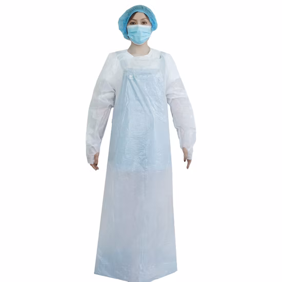 Vestido disponible del CPE de la manga larga con el vestido médico del aislamiento de los bucles del pulgar