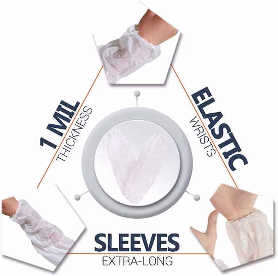 Manga plástica disponible plástica transparente del brazo de Oversleeve del CPE del PE